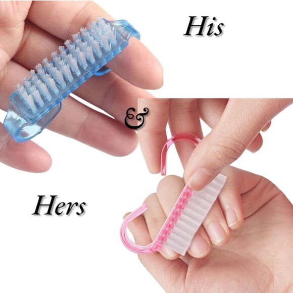 💕$5/$18 His & Hers 2 pack Nail Brushes - Picture 1 of 7